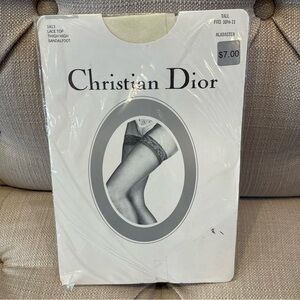 New Christian Dior Thigh High Sheer Alabaster Med/Tall Fits 10.5x11 in